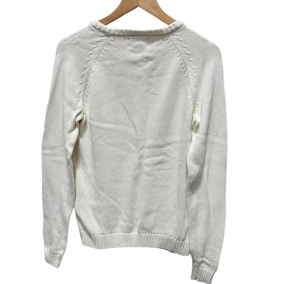 Land's End Womens Size M Cream CableKnit Cozy Sweater - Picture 4 of 6